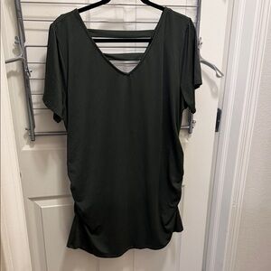 Maternity V-Neck Olive Top